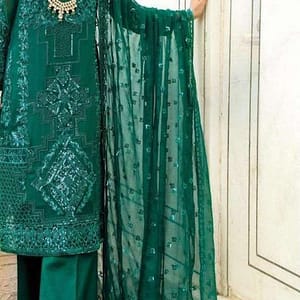 Green Designer Georgette Suit