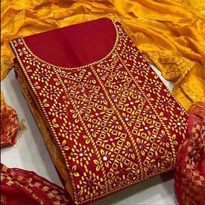 Cotton Suit Dupatta with Embroidery