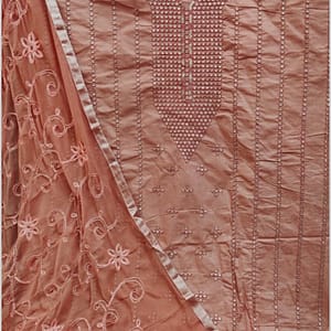 Cotton Suit Dupatta with Sequins Embroidery