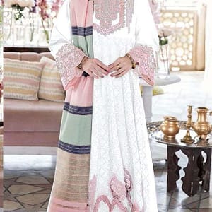 White Cotton Suit heavy Embroidered
