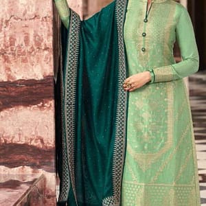 Dola Silk Suit with Heavy Embroidery