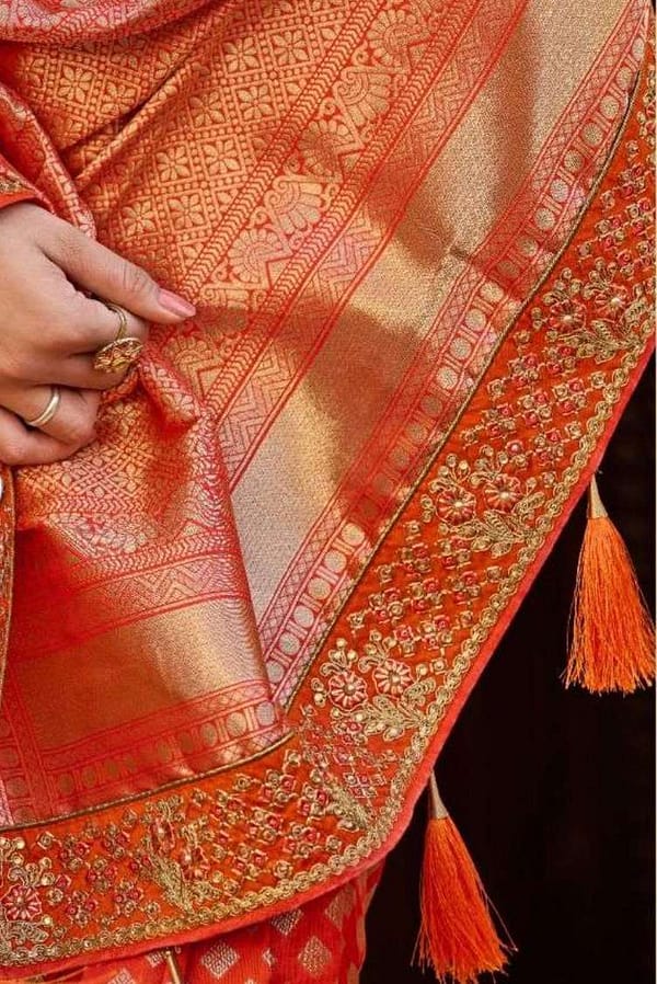 Banarasi Silk Saree with Zari Embroidery