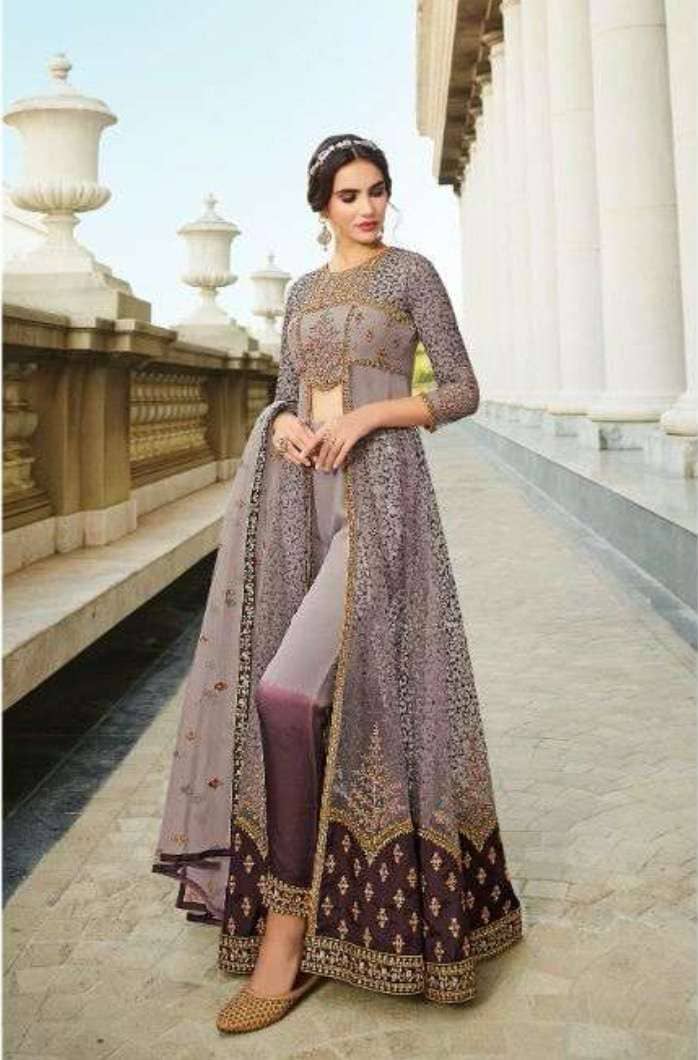 Embellished Anarkali Net Suit design